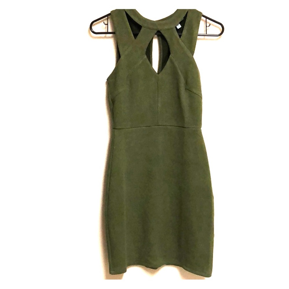 Green cut out Cocktail Dress